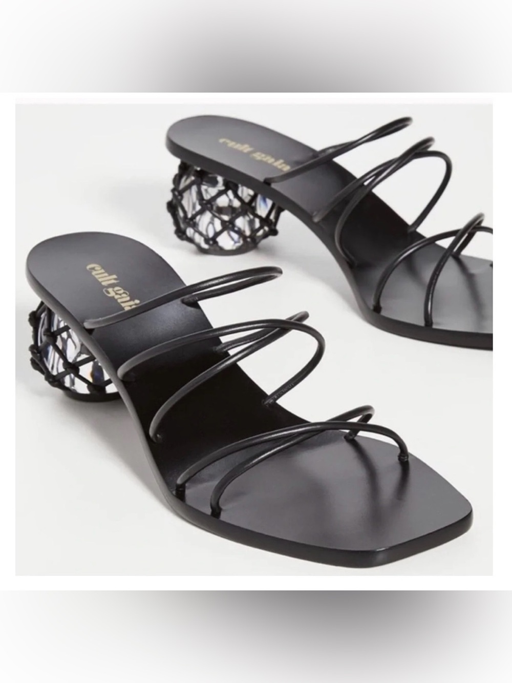 Cult Gaia Kelly Heeled Sandals in Black - Size 9